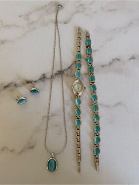 Cote d’Azur Silver and Blue Jewelry Set